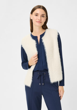 Olsen Edge to Edge Knitted Waistcoat Beige Henny