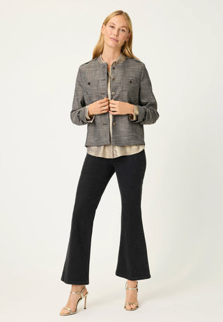 Olsen Covered Placket Blouse Gold