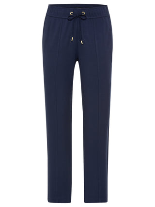 Olsen Cropped Trousers Navy Blue Lisa Straight