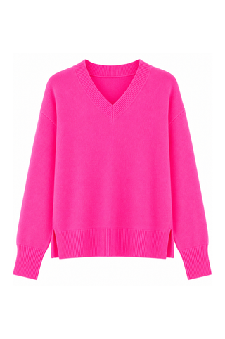 TWNS V-Neck Jumper Neon Pink Boulder