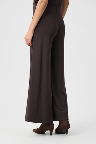 Joseph Ribkoff Silky Pull-On Wide Leg Trousers Mocha