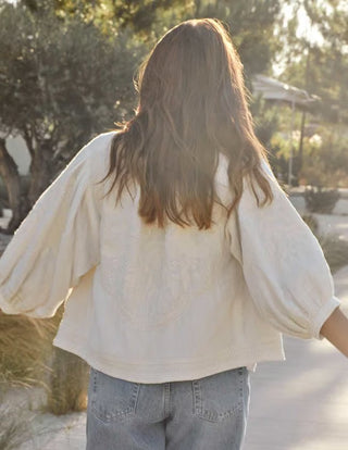 M.A.B.E Embroidered Jacket Ivory Averi