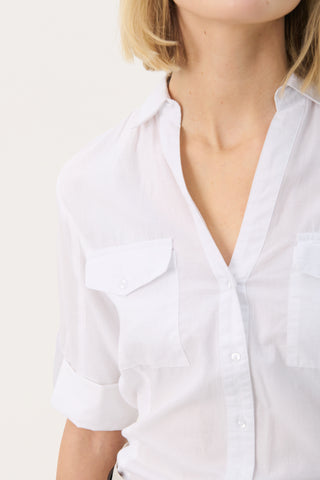 Part Two Long Sleeved Shirt White Cortnia