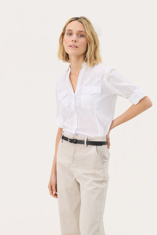 Part Two Long Sleeved Shirt White Cortnia