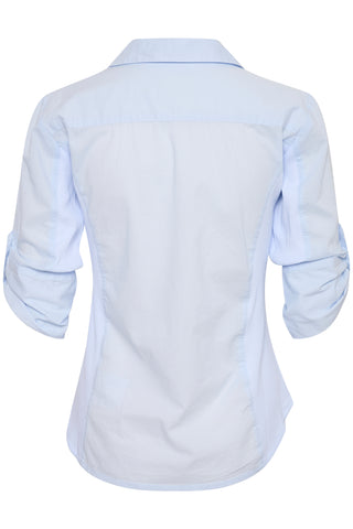 Part Two Long Sleeved Shirt Light Blue Cortnia