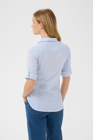 Part Two Long Sleeved Shirt Light Blue Cortnia