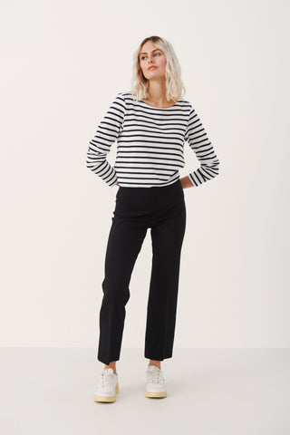 Part Two Comfort Waist Trousers Black Ponta