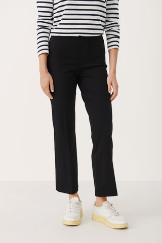 Part Two Comfort Waist Trousers Black Ponta
