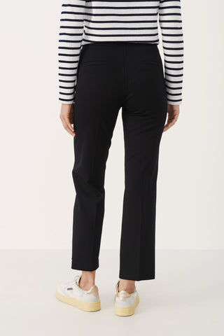 Part Two Comfort Waist Trousers Black Ponta