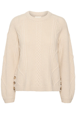 Part Two Cable Knit Jumper Cream Lisamarie