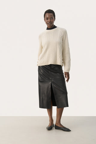 Part Two Cable Knit Jumper Cream Lisamarie