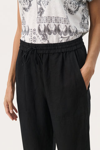 Part Two Drawstring Waist Trousers Black Eniola