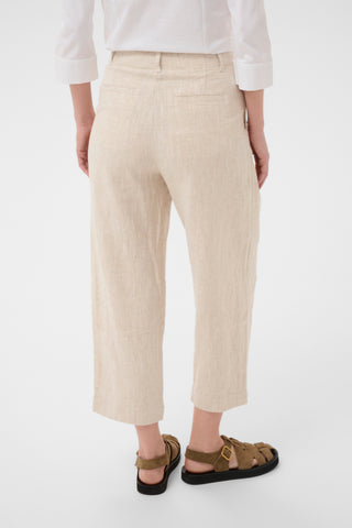 Part Two Pleat Front Trousers Beige Melange Nettas