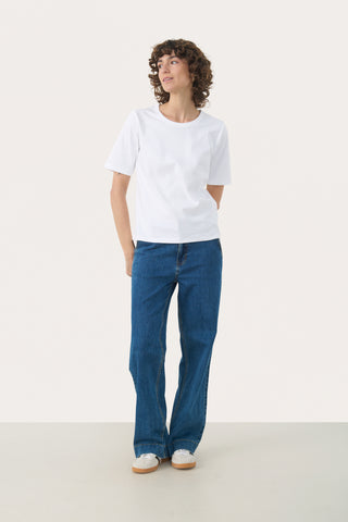 Part Two Round Neck Top White Ratana