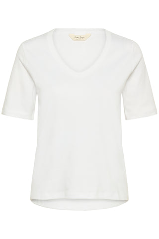Part Two V-Neck Top White Ratansa
