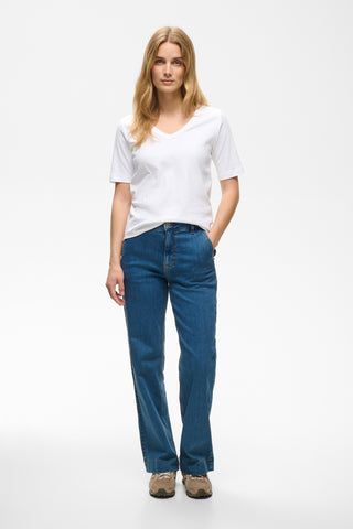 Part Two V-Neck Top White Ratansa