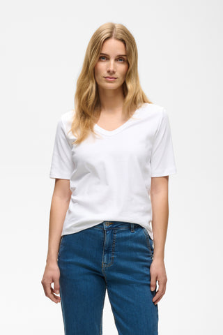 Part Two V-Neck Top White Ratansa