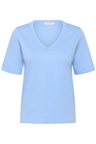 Part Two V-Neck Top Blue Ratansa