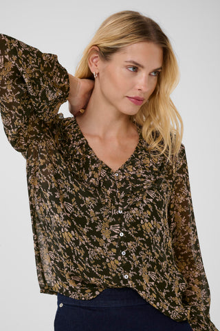 Part Two Floral Print Blouse Black Sanaz