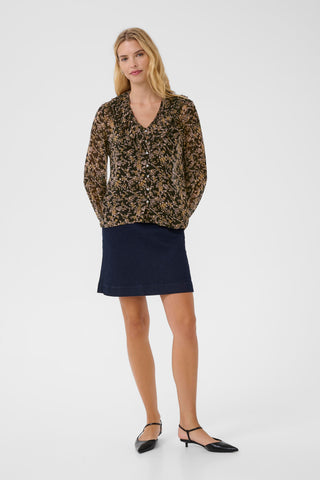 Part Two Floral Print Blouse Black Sanaz
