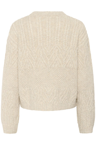 Part Two Textured Knit Jumper Beige Sindy