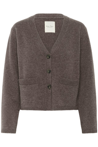 Part Two V-Neck Cardigan Brown Melange Sveva