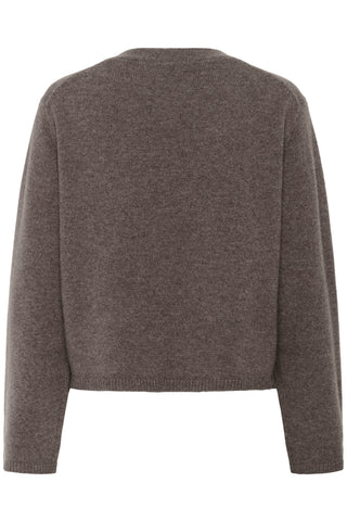 Part Two V-Neck Cardigan Brown Melange Sveva