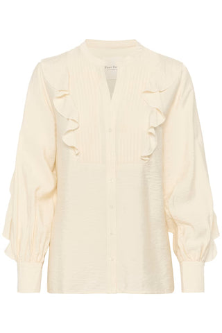 Part Two Frill Blouse Ivory Stefani