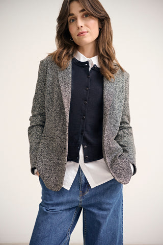 Part Two Tweed Blazer Black and White Vineke