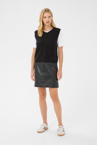 Part Two Knitted Waistcoat Black Pimira