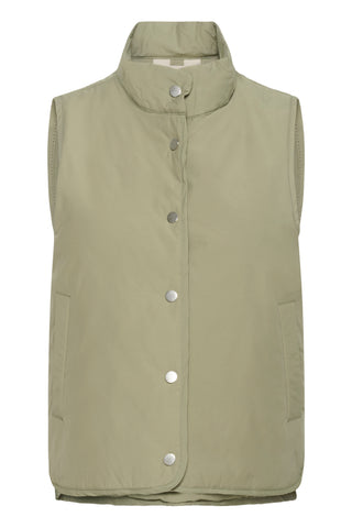 Part Two Gilet Vetiver Green Yanna