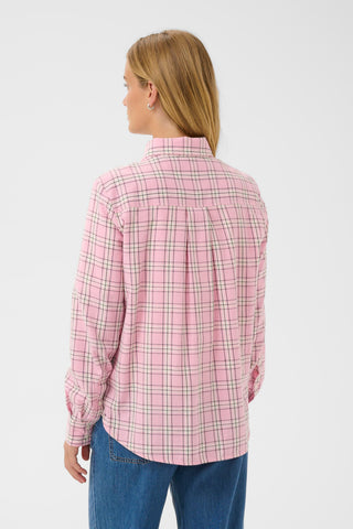 Part Two Checked Shirt Pink Yana