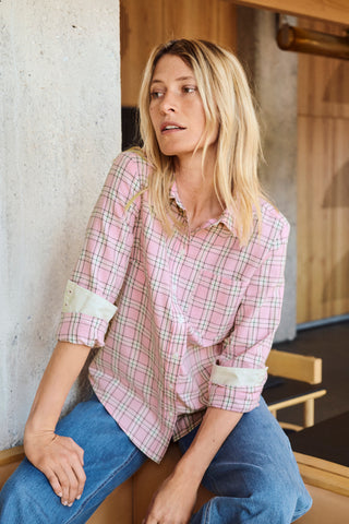 Part Two Checked Shirt Pink Yana