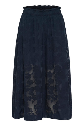 Part Two Sheer Floral Pattern Skirt Blue Zoya