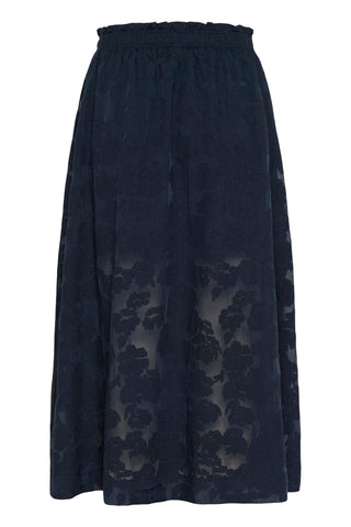 Part Two Sheer Floral Pattern Skirt Blue Zoya