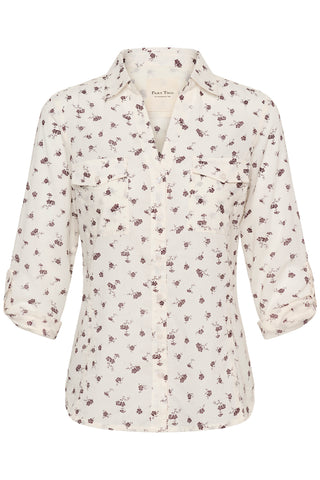 Part Two Floral Print Blouse Ivory Cortnio