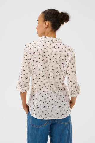 Part Two Floral Print Blouse Ivory Cortnio