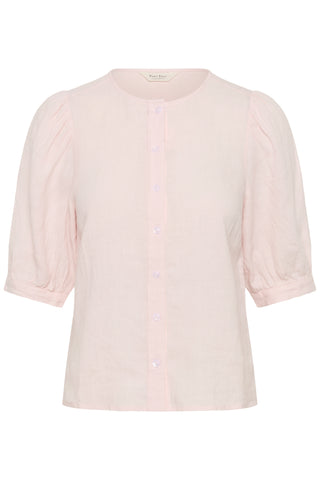 Part Two Half Sleeve Linen Blouse Pink Azra