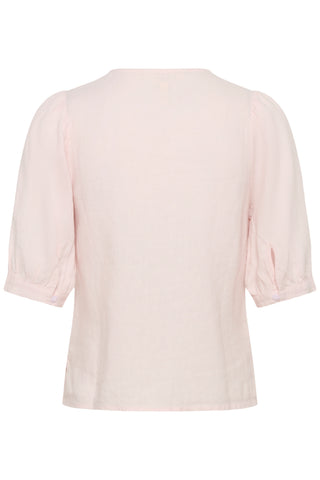 Part Two Half Sleeve Linen Blouse Pink Azra