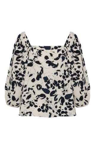 Part Two Floral Print Blouse Blue Alexina