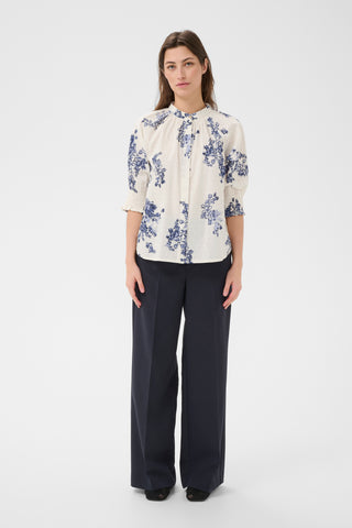 Part Two Flower Print Blouse Blue Almeras
