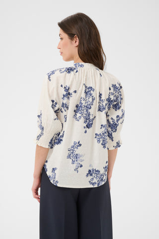 Part Two Flower Print Blouse Blue Almeras