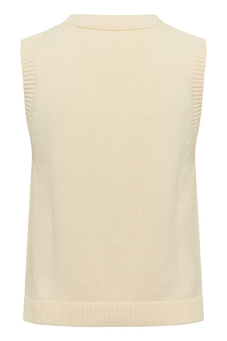 Part Two Knitted Waistcoat Ivory Christin