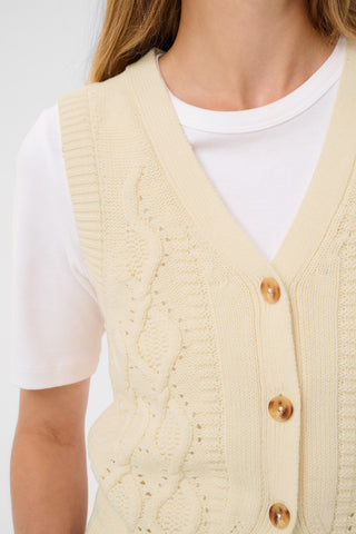 Part Two Knitted Waistcoat Ivory Christin