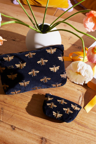 Elizabeth Scarlett Honey Bee Coin Purse Charcoal