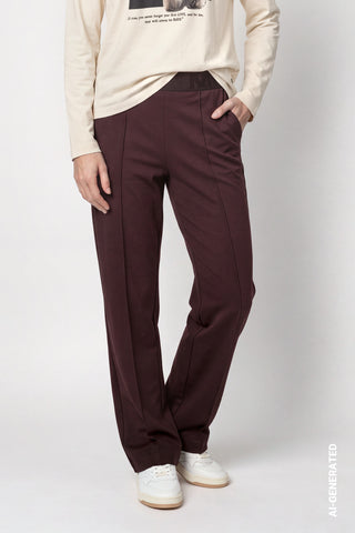 Monari Wide Leg Trousers Dark Brown Bella