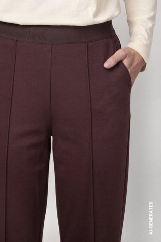 Monari Wide Leg Trousers Dark Brown Bella