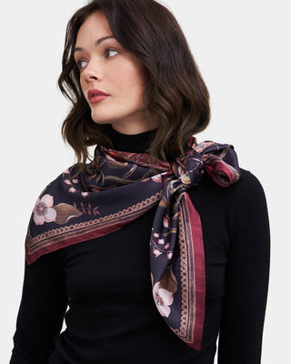 Fable England Aurora Tales Square Scarf Peach