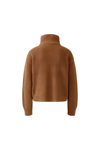 Oui Troyer Neck Jumper Brown