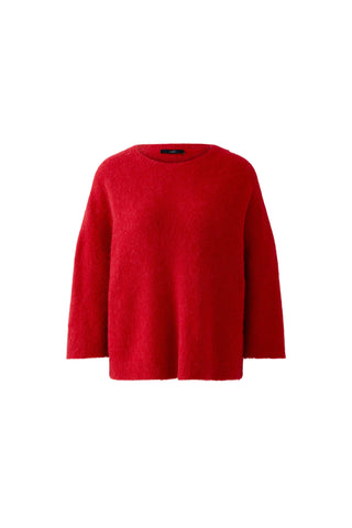 Oui Round Neck Jumper Red